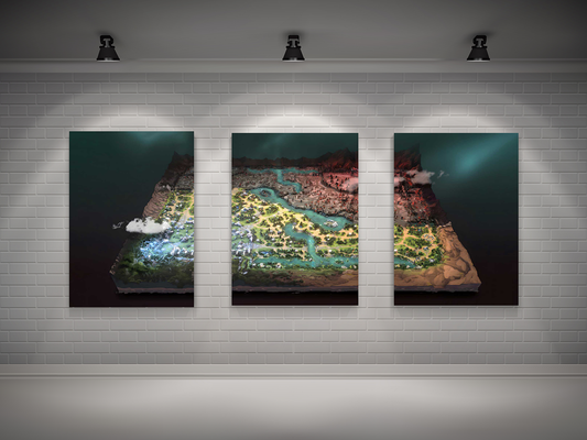 Metal Poster - Dota 2 3 piece MAP