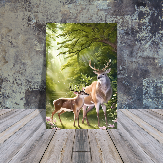 Metal Poster - Deer in summer time