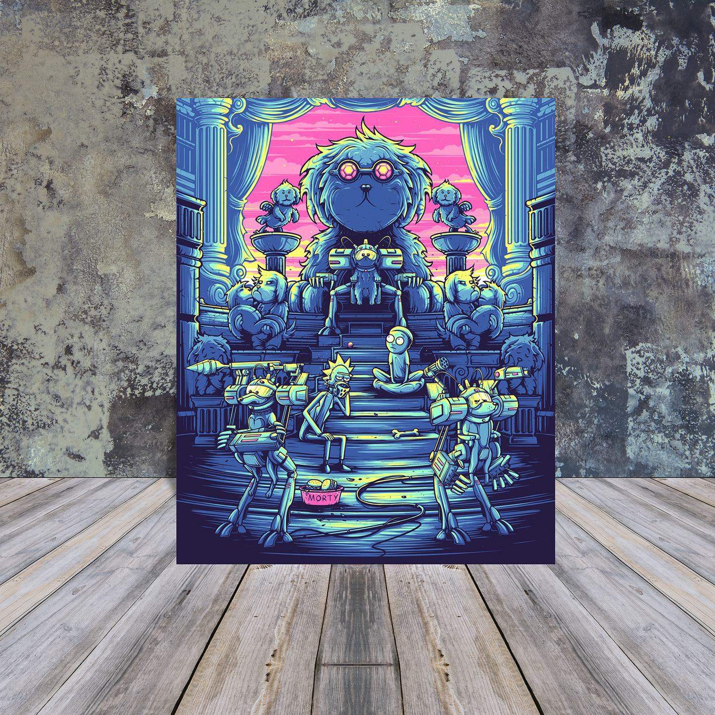 Metal Poster - Rick and Morty Snow Ball