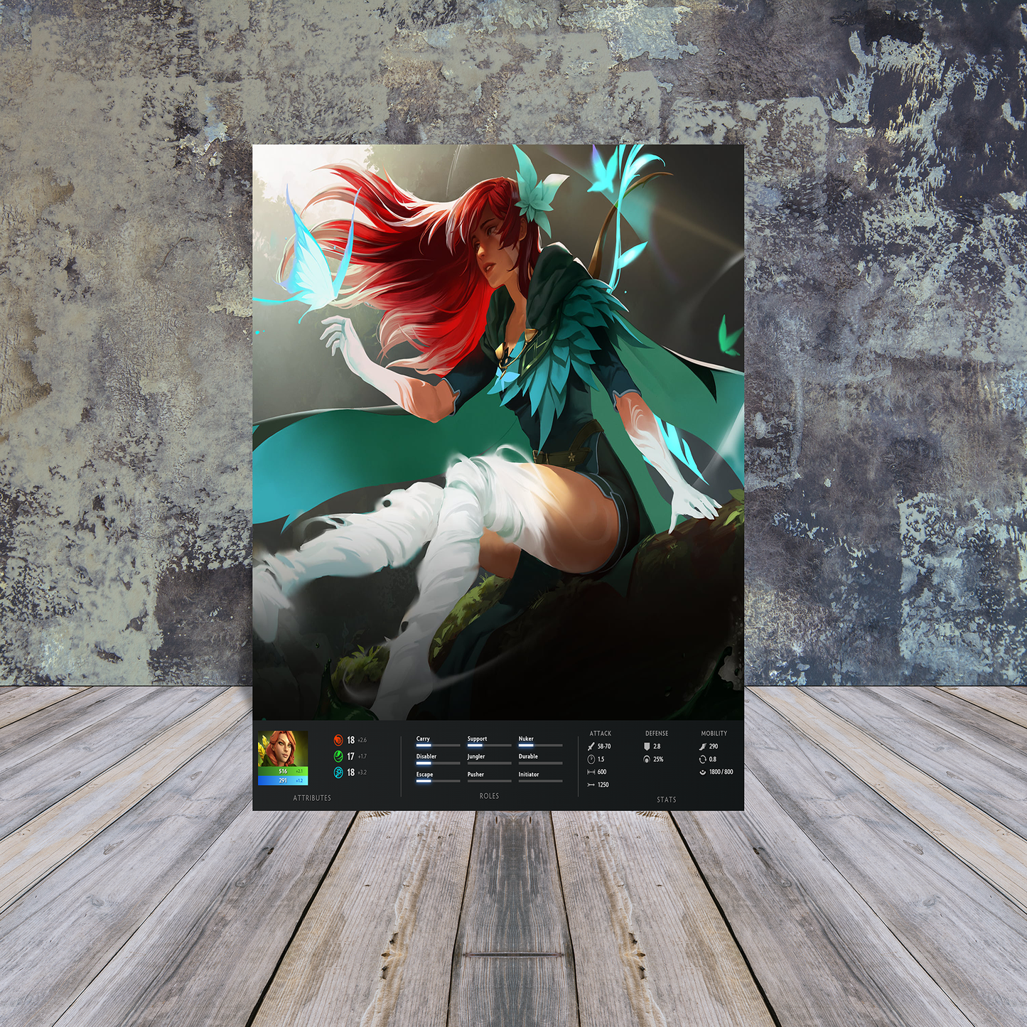 Metal Poster - wind runner Dota 2